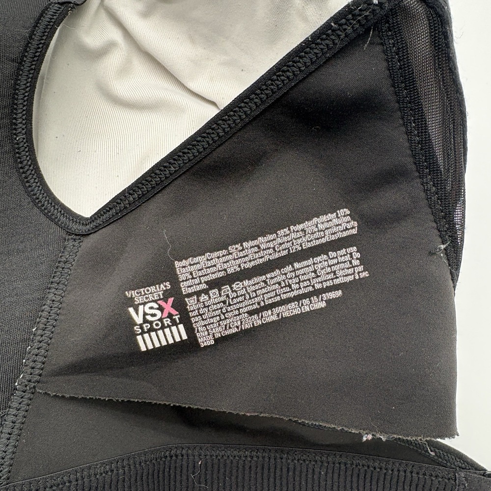 Victoria's Secret VSX Sport Incredible Underwire Sports Bra White Black 34DD - Picture 5 of 8